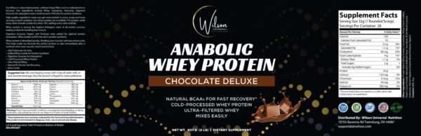 Anabolic Whey Protein Chocolate Deluxe flavor.