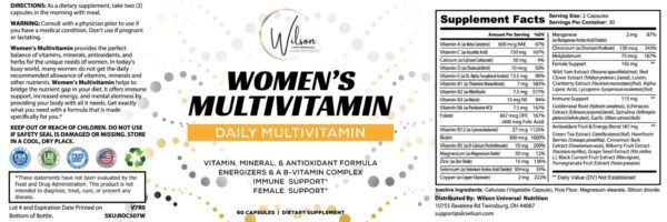Universal Women's Multivitamin is an essential supplement for women.