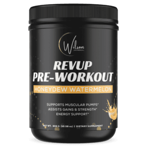 REVUP Pre-Workout Honey Dew Watermelon power supplement.