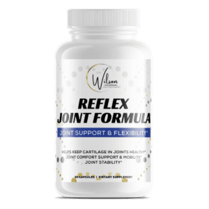 A bottle of Reflex Joint Formula, specifically designed to help relax joints.