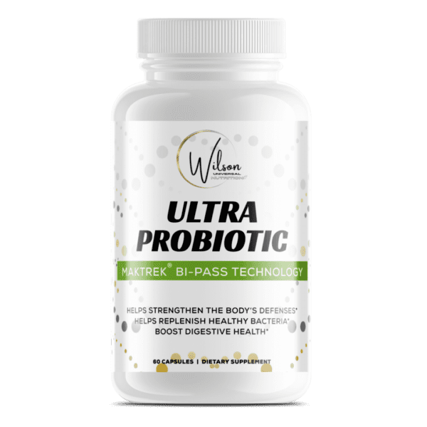 An Ultra Probiotic Ultra Probiotic on a white background.