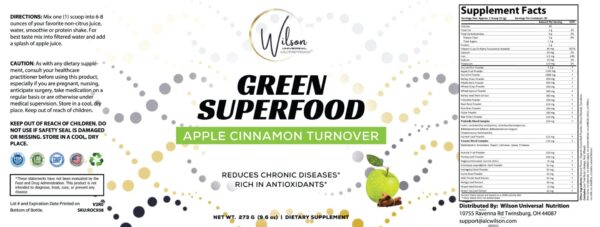 Elderberry and Vitamin C Immune Support-infused green superfood with apple cinnamon tofu for immune support.