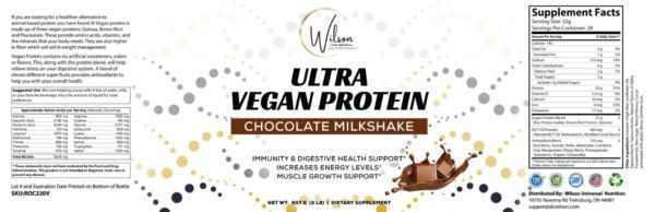 Ultra Vegan Chocolate Protein milkshake.
