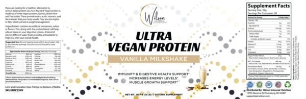 Anabolic Ultra Vegan Vanilla Protein.